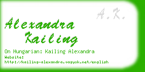 alexandra kailing business card
